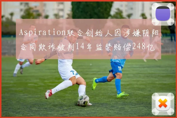 Aspiration联合创始人因涉嫌阴阳合同欺诈被判14年监禁赔偿248亿