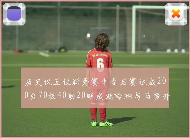 历史仅五位新秀赛季季后赛达成200分70板40助20断成就哈珀与马努并肩而立